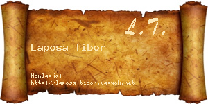 Laposa Tibor névjegykártya